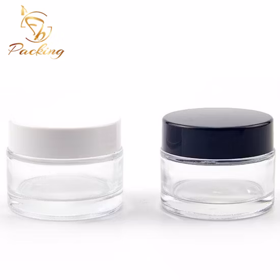 20% off Wholesale Packaging Clear Cosmetic Glass Jar 20g 30g 50g 100g for Cream or Perfume