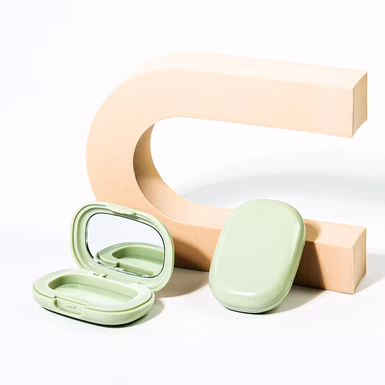Square Empty Plastic Powder Blush Compact Container