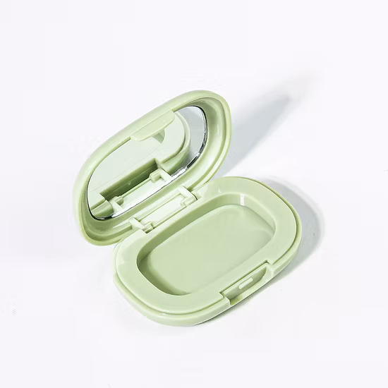 Square Empty Plastic Powder Blush Compact Container